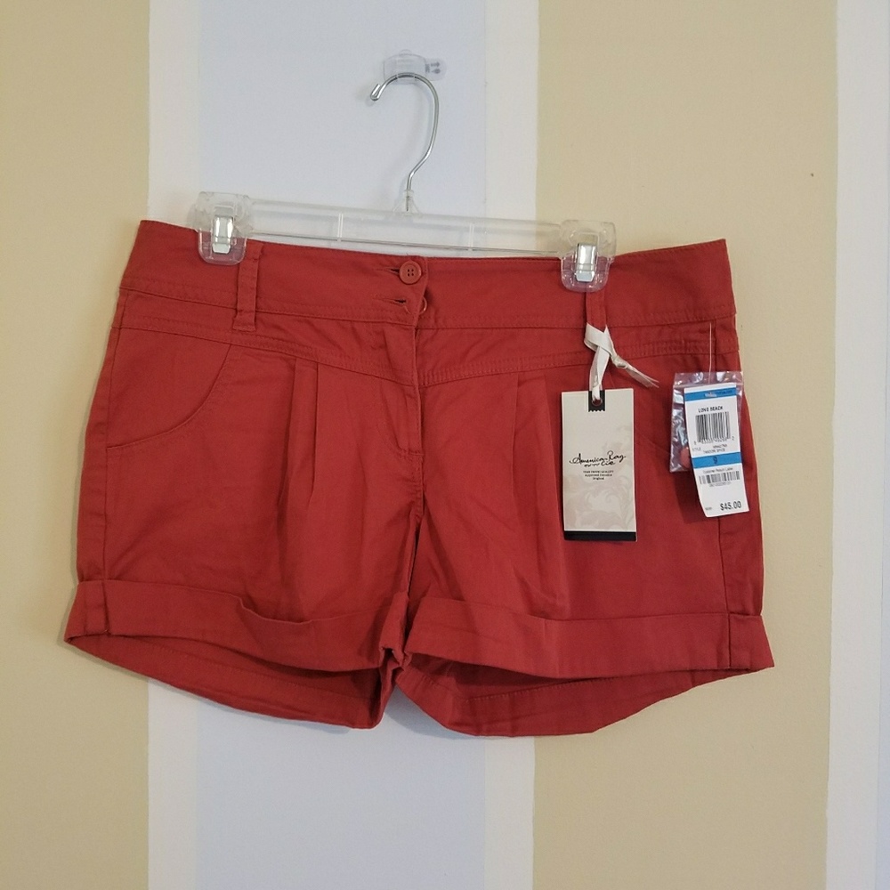 Macy's American Rag Dark Orange Shorts - Picture 1 of 5